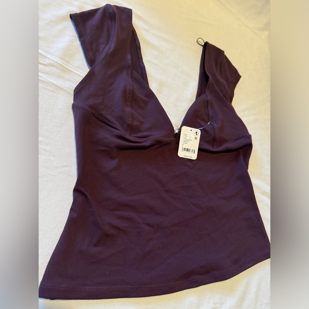 Intimatley Free People V-Neck Cap Sleeve Top - Picture 4 of 7